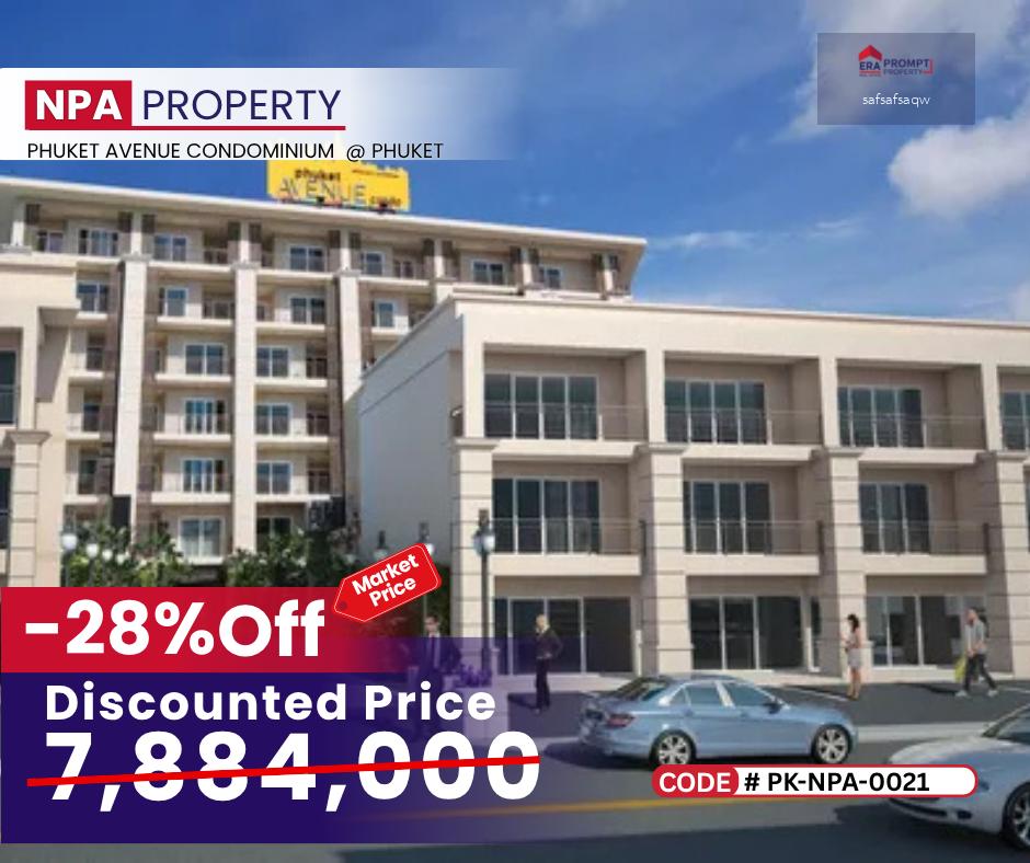 NPA HOT DEAL คอนโด Phuket Avenue Condominium (ภูเก็ต อเวนิว คอนโดมิเนียม) ทำเลป่าตอง ใจกลางแหล่งท่องเที่ยว ใกล้ Jungceylon และหาดป่าตอง