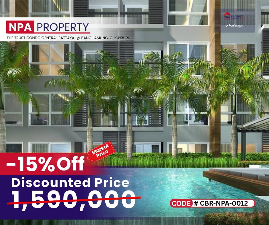 NPA ขายคอนโด เดอะ ทรัสต์ คอนโด พัทยากลาง (The Trust Condo Central Pattaya)