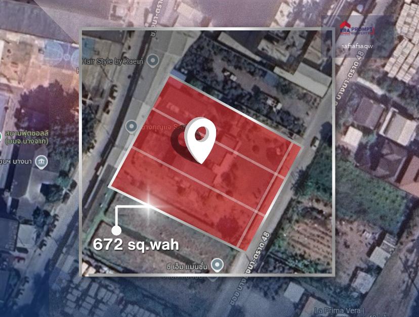 โอกาสทองสำหรับนักลงทุน  ขายที่ดินเปล่า 672 ตารางวา ซอยบางนา 48  ทำเลศักยภาพใจกลางบางนา เข้า–ออกสะดวกหลายเส้นทาง 