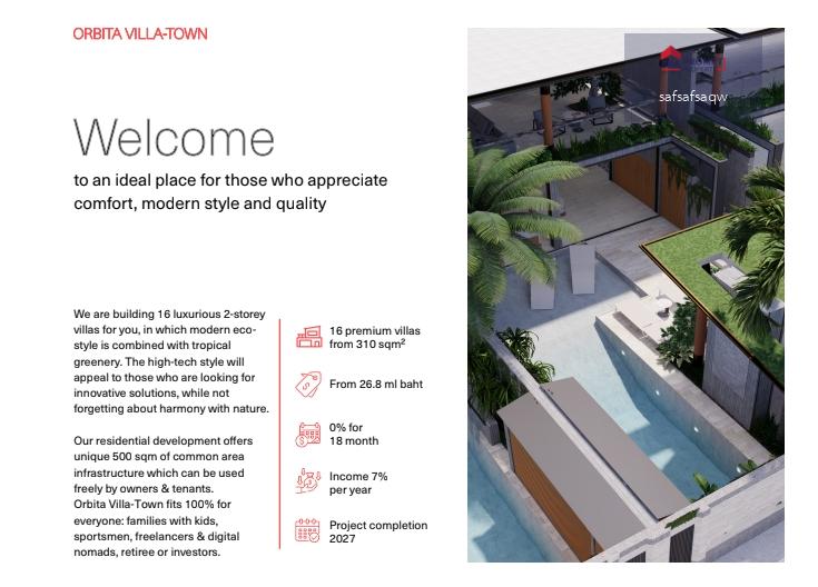 🌴 ขายวิลล่าหรู Orbita Villa-Town ใจกลางราไวย์, ภูเก็ต 🌴